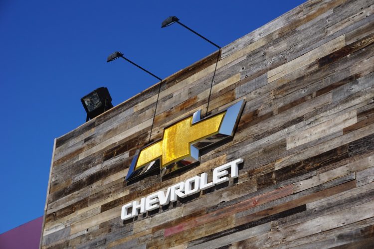 chevrolet logo on the building