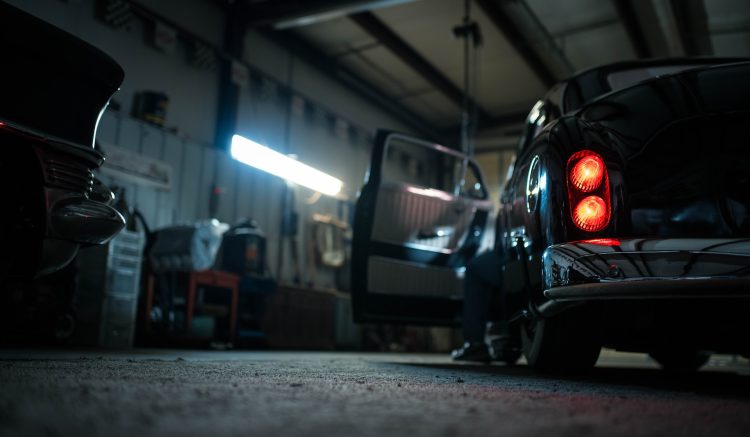 car in garage